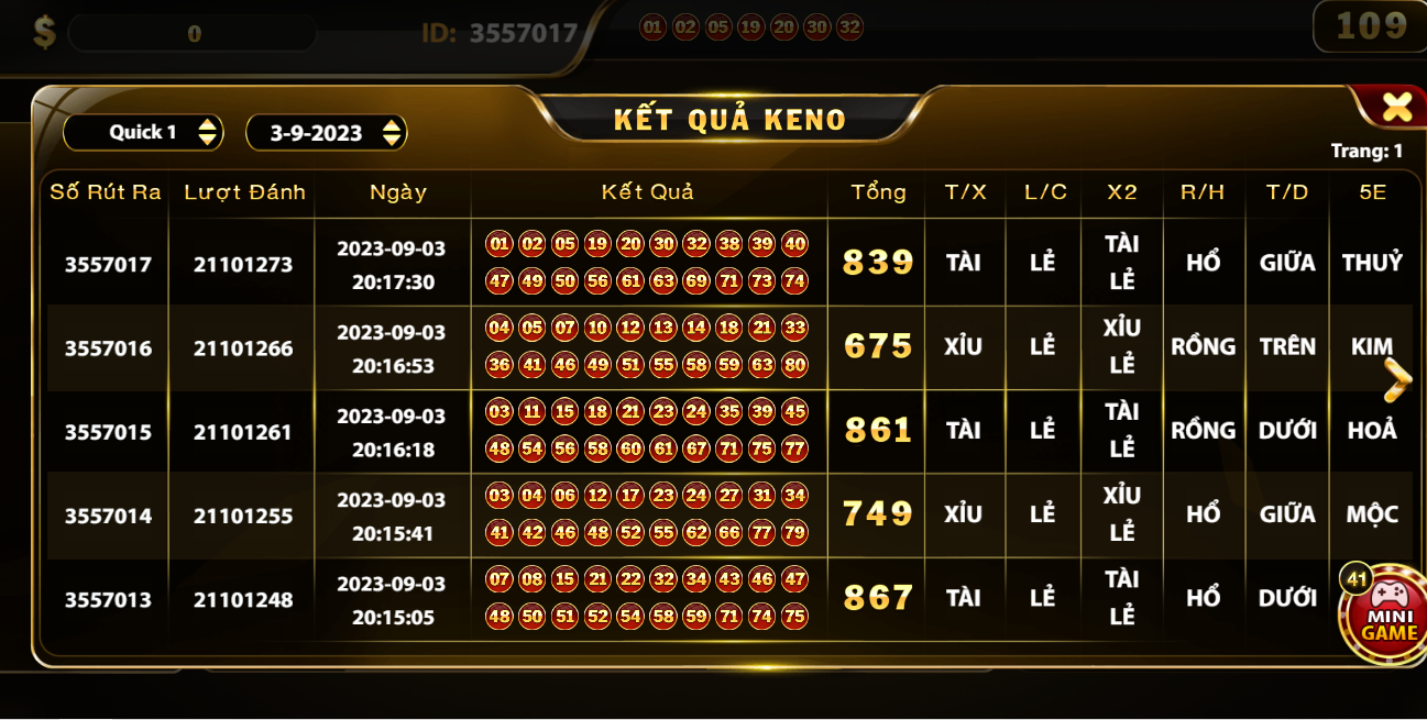 Kinh nghiệm chiến thắng đỉnh cao khi chơi Keno trên cổng game Go88
