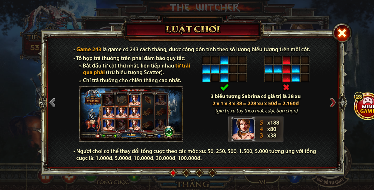 Luật chơi The Witcher trên trang game Go88