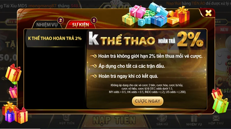 Ưu đãi ngập tràn tại Go88 cho anh em bet thủ